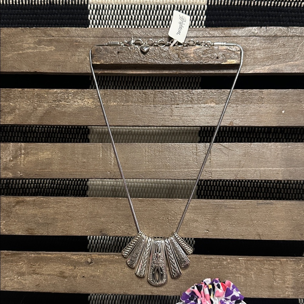 Brighton nwt Andorra silver plated multi charm pendant chain necklace